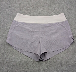 Athleta Run With It Short Womens Large Lined Purple Athletic Train Gym Pull On